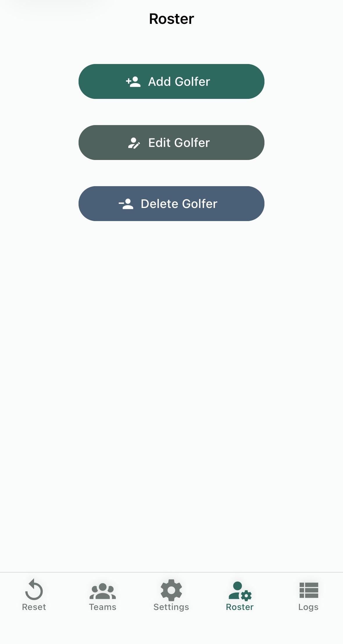 Roster screen